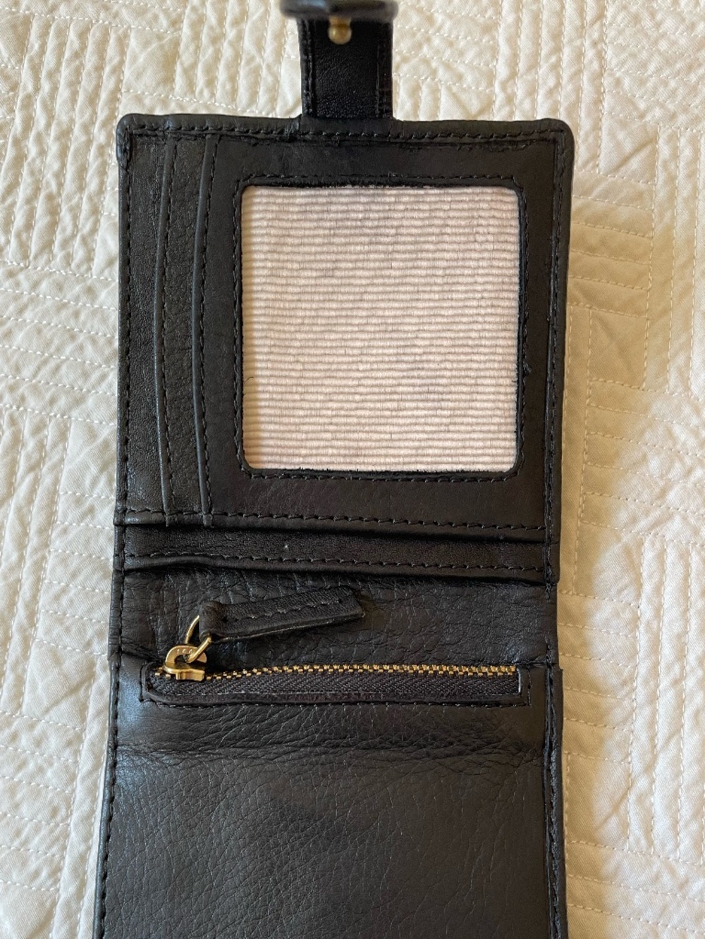 Margot New York Lizzie small bifold leather wallet in black - Picture 7 of 13
